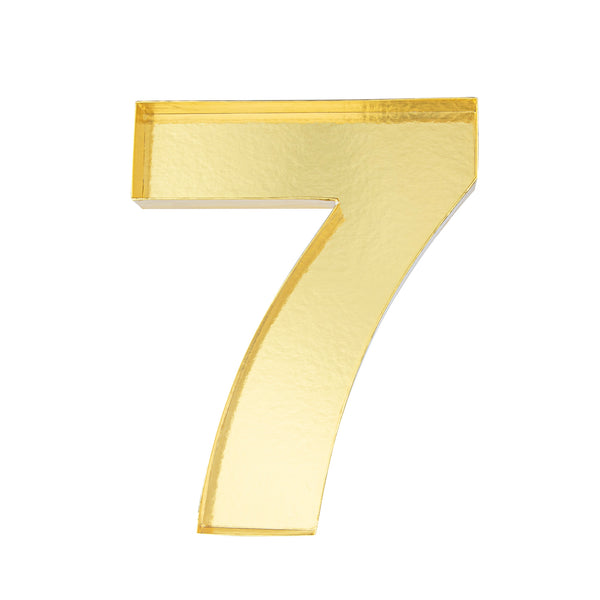 Restaurantware Chef 101 Gold Paper Charcuterie Fillable Number 7 Tray - 12" X 10" X 1 1/2" - 1 Count Box