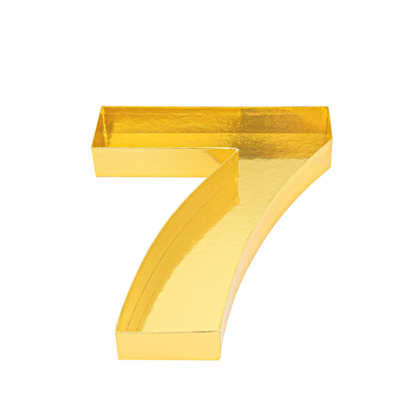 Restaurantware Chef 101 Gold Paper Charcuterie Fillable Number 7 Tray - 12" X 10" X 1 1/2" - 1 Count Box