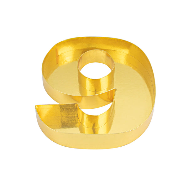 Restaurantware Chef 101 Gold Paper Charcuterie Fillable Number 9 Tray - 12" X 10" X 1 1/2" - 1 Count Box