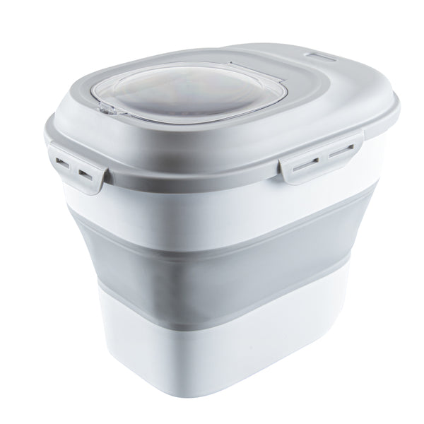 Restaurantware Chef 101 Gray Plastic Collapsible Storage Container - 17 3/4" X 13" X 14 3/4" - 1 Count Box