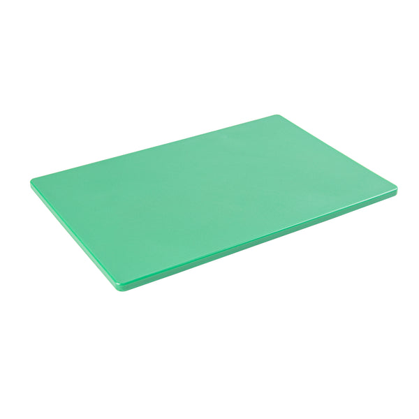 Restaurantware Chef 101 Green Plastic Cutting Board - 18" X 12" - 10 Count Box
