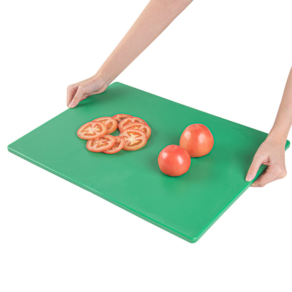 Restaurantware Chef 101 Green Plastic Cutting Board - 20" X 15" - 10 Count Box