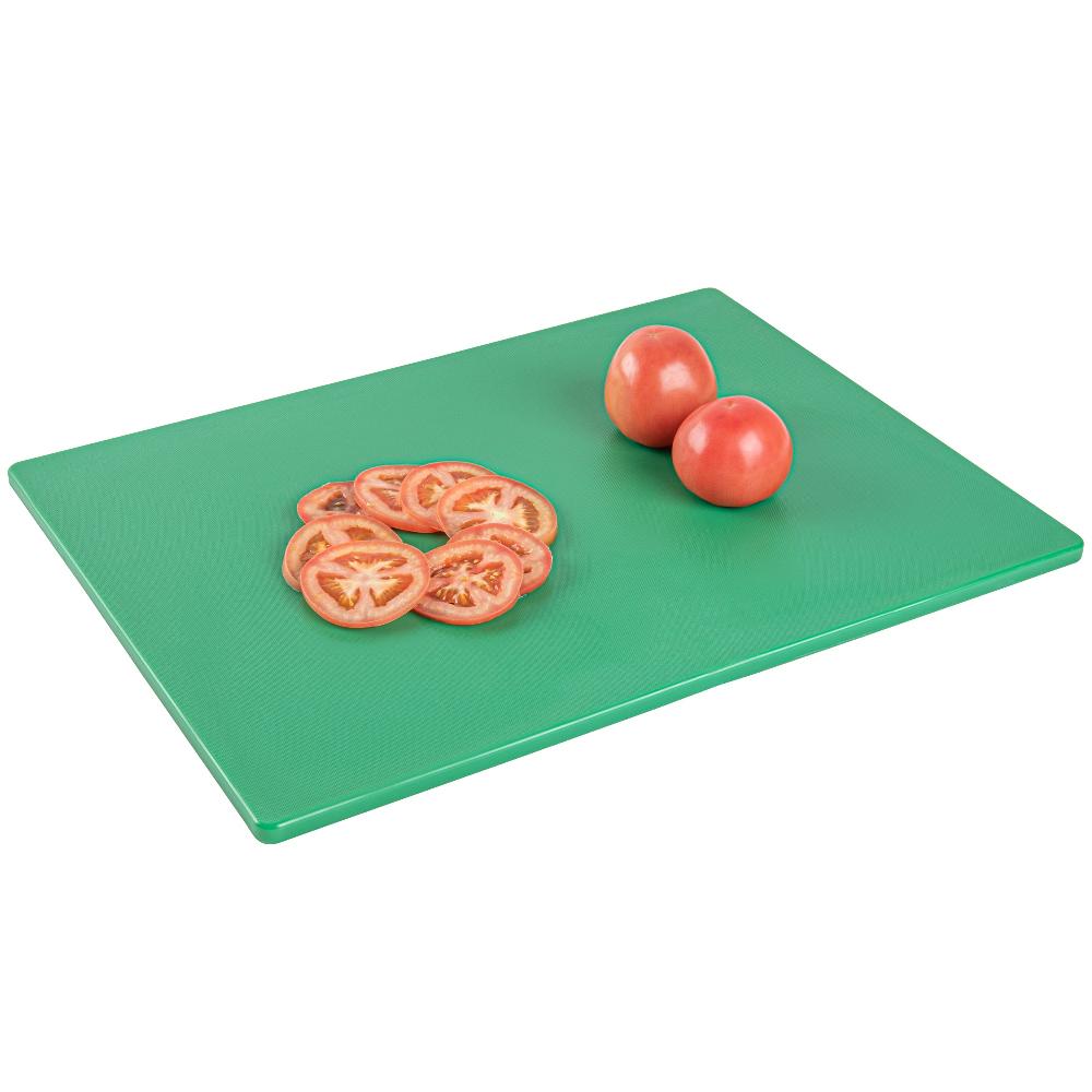 restaurantware Chef 101 Green Plastic Cutting Board - 20" x 15" - 10 count box