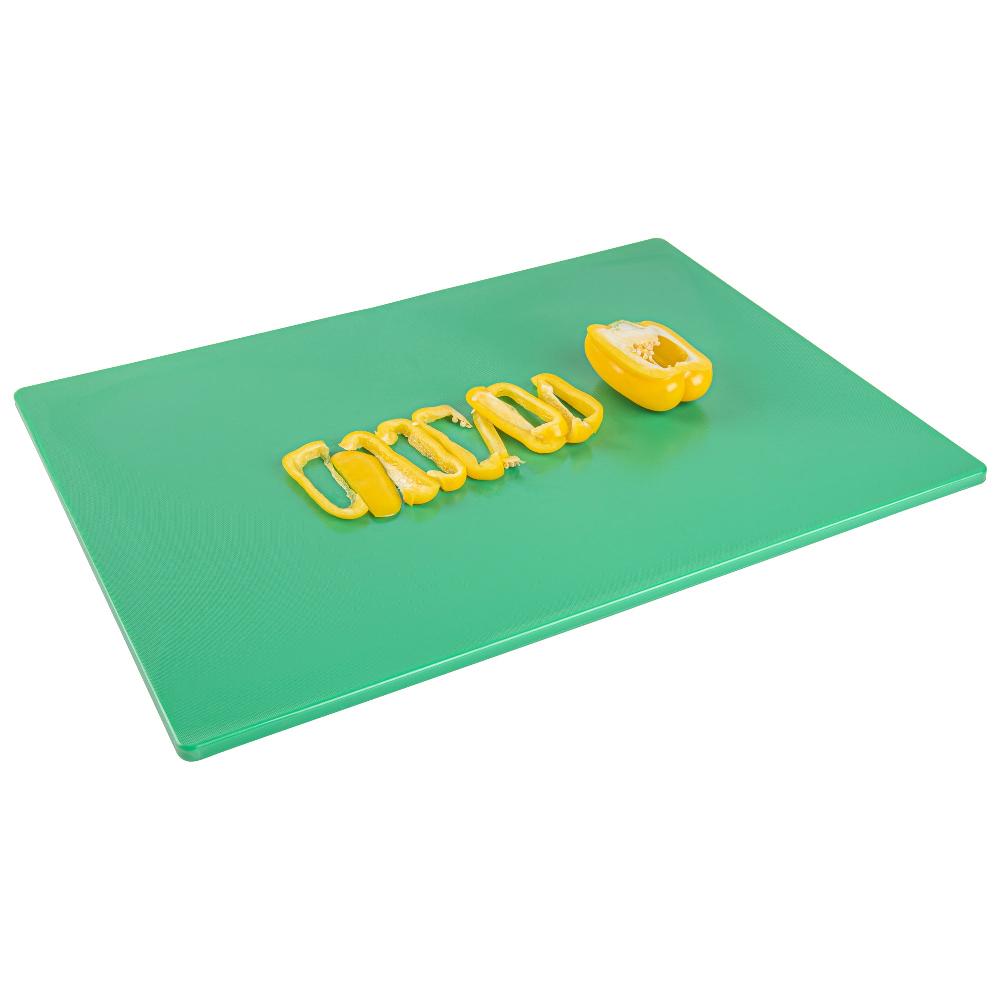 restaurantware Chef 101 Green Plastic Cutting Board - 24" x 18" - 10 count box
