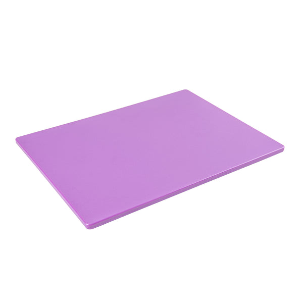 Restaurantware Chef 101 Purple Plastic Cutting Board - 20" X 15" - 10 Count Box