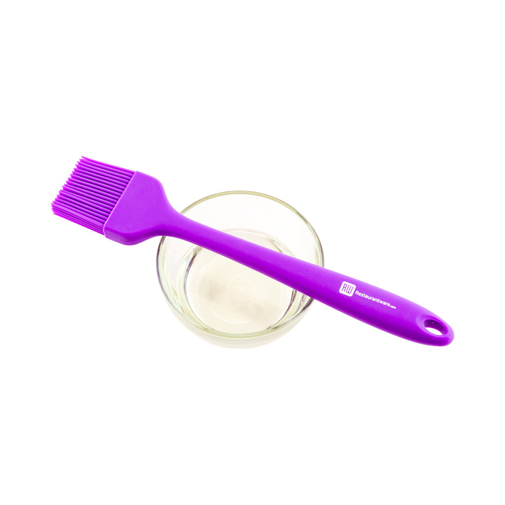restaurantware Chef 101 Purple Silicone Pastry and Basting Brush - 10 1/4" x 1 3/4" x 3/4" - 1 count box