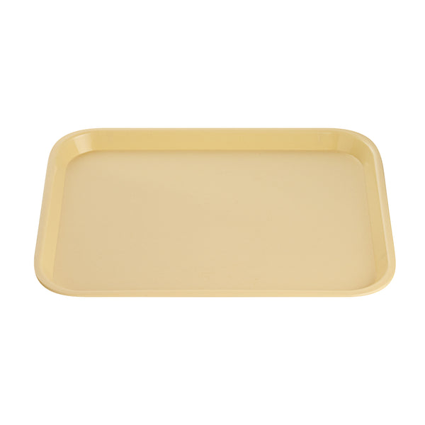 Restaurantware Chef 101 Rectangle Beige Plastic Fast Food Tray - 10" X 14" - 50 Count Box
