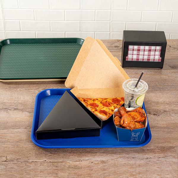 Restaurantware Chef 101 Rectangle Blue Plastic Fast Food Tray - 14" X 18" - 50 Count Box