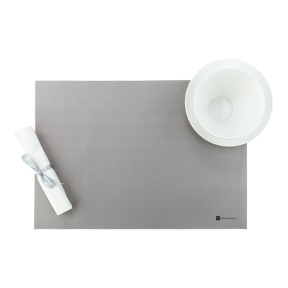 restaurantware Chef 101 Rectangle Gray Paper Placemat - Heavy Weight Single-Use - 20" x 14" - 1000 count box