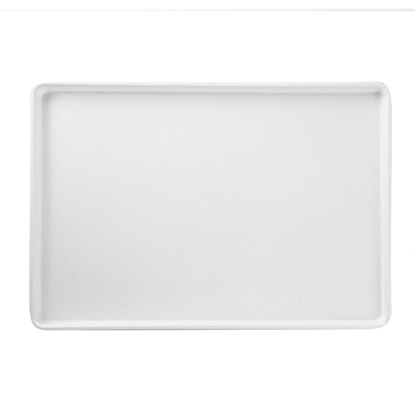 Restaurantware Chef 101 Rectangle White Plastic Display Tray - 26" X 18" - 10 Count Box