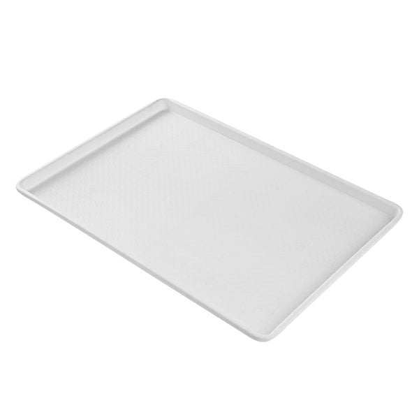 Restaurantware Chef 101 Rectangle White Plastic Display Tray - 26" X 18" - 10 Count Box