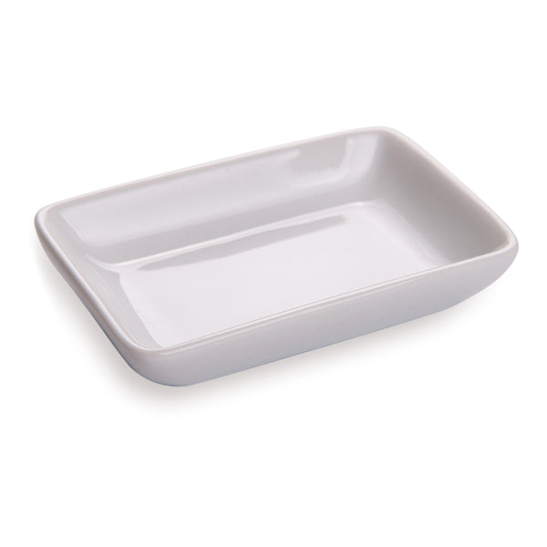 Restaurantware Chef 101 Rectangle White Porcelain Mini Dish - 3" X 2 1/4" X 3/4" - 10 Count Box