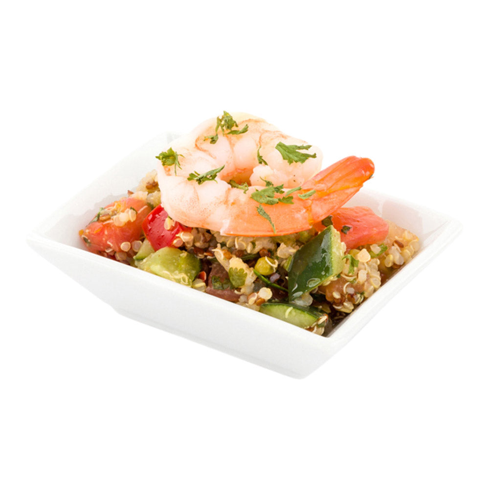 restaurantware Chef 101 Rectangle White Porcelain Mini Modern Plate - 4" x 2 3/4" x 1" - 10 count box