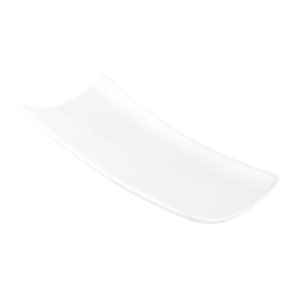 Restaurantware Chef 101 Rectangle White Porcelain Shinto Plate - 6" X 2 1/2" X 1" - 10 Count Box