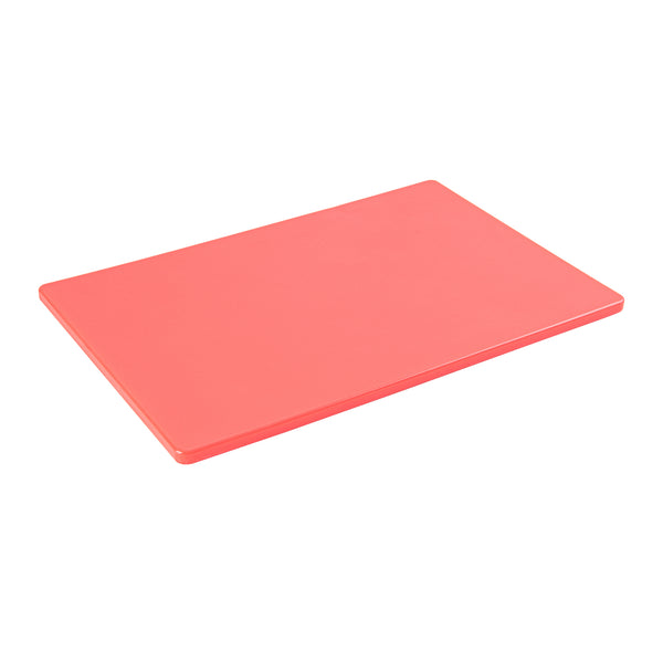 Restaurantware Chef 101 Red Plastic Cutting Board - 18" X 12" - 10 Count Box
