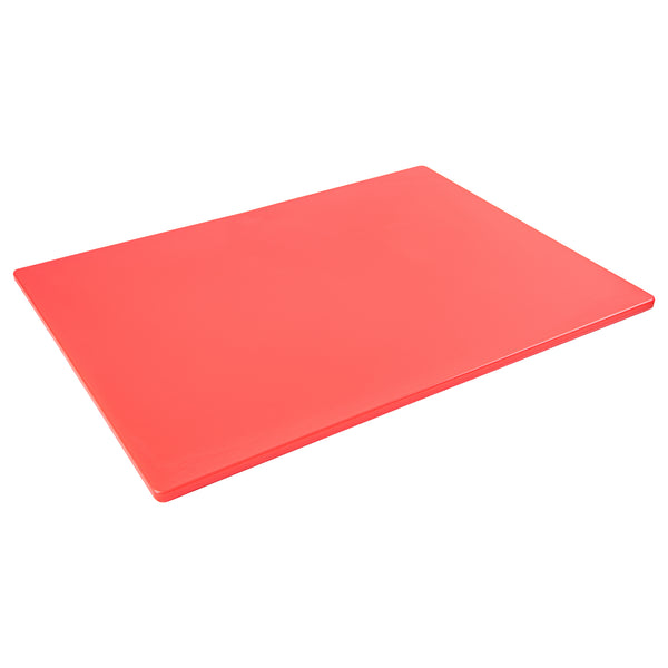 Restaurantware Chef 101 Red Plastic Cutting Board - 24" X 18" - 10 Count Box