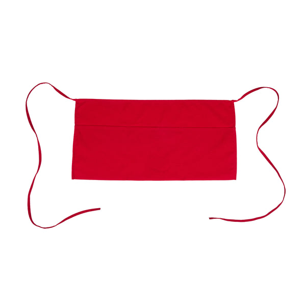 Restaurantware Chef 101 Red Standard Waist Apron - With 3 Pockets - 24" X 12" - 100 Count Box