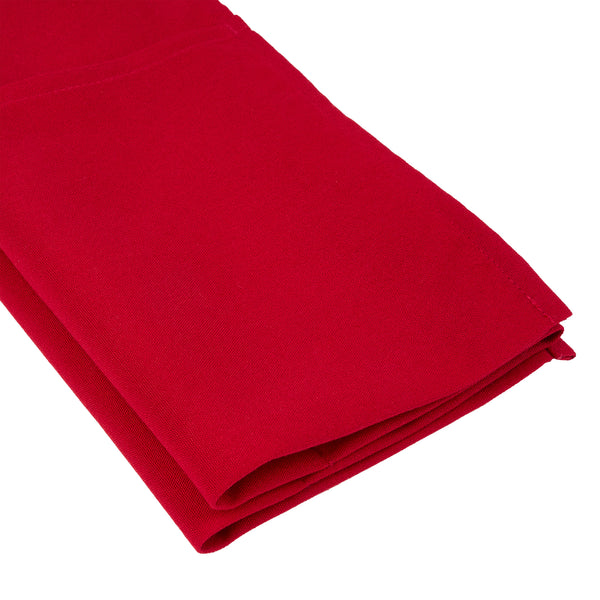 Restaurantware Chef 101 Red Standard Waist Apron - With 3 Pockets - 24" X 12" - 100 Count Box