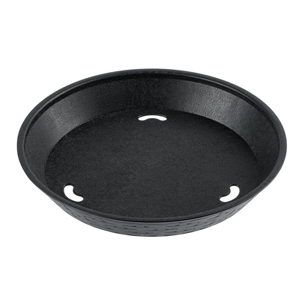 Restaurantware Chef 101 Round Black Plastic Diner Platter - 10 1/2" X 10 1/2" X 1 1/2" - 100 Count Box