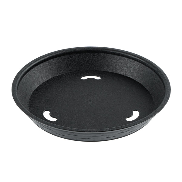 Restaurantware Chef 101 Round Black Plastic Diner Platter - 9" X 9" X 1 1/4" - 100 Count Box