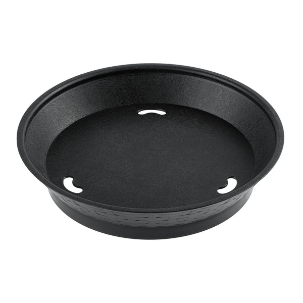 Restaurantware Chef 101 Round Black Plastic Diner Platter - With Base - 10 1/2" X 10 1/2" X 2 1/4" - 100 Count Box