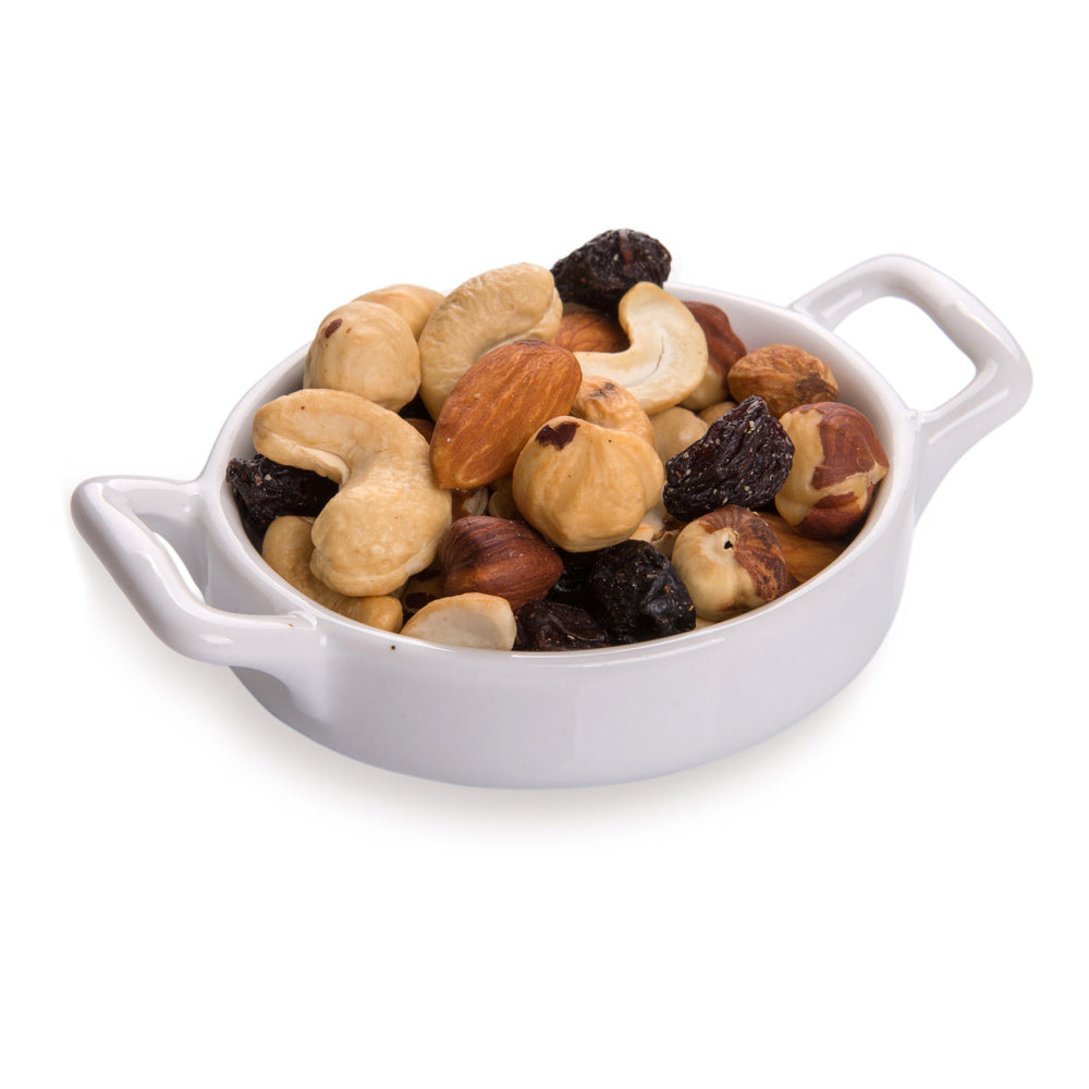 restaurantware Chef 101 Round White Porcelain Mini Handled Plate - 4" x 2 3/4" x 1" - 10 count box