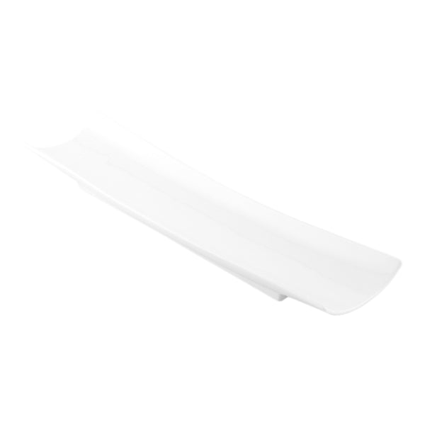 Restaurantware Chef 101 Shinto Rectangle White Porcelain Plate - 17" X 4" X 1 3/4" - 1 Count Box