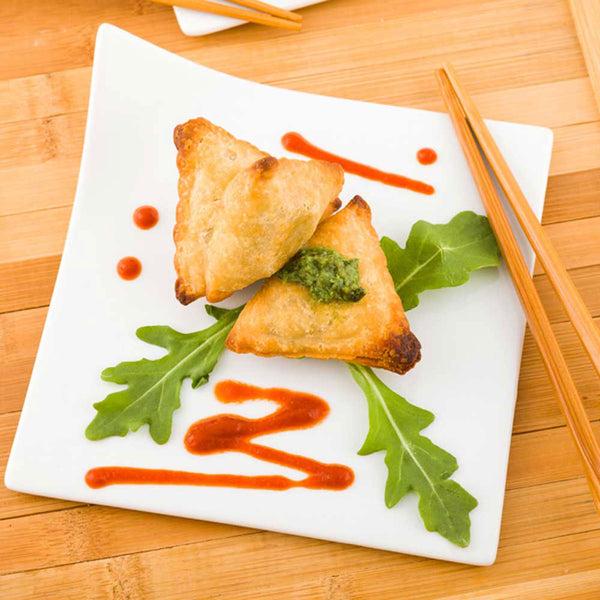Restaurantware Chef 101 Square White Porcelain Modern Flare Plate - 6" X 6" X 1 1/4" - 10 Count Box