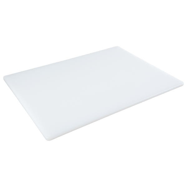 Restaurantware Chef 101 White Plastic Cutting Board - 24" X 18" X 1/2" - 10 Count Box