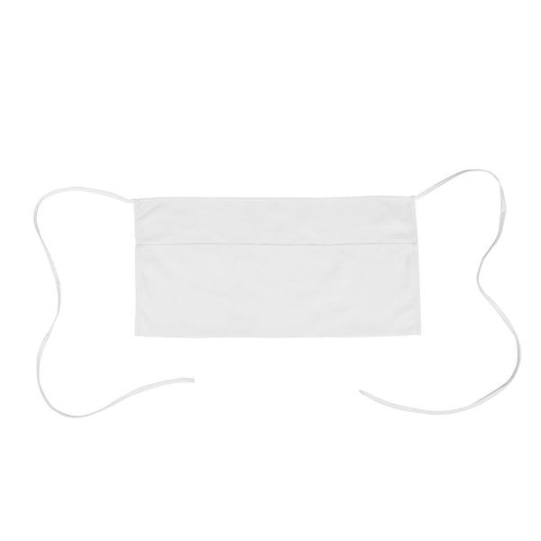 Restaurantware Chef 101 White Standard Waist Apron - With 3 Pockets - 24" X 12" - 100 Count Box