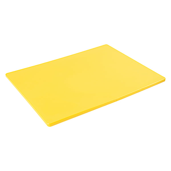 Restaurantware Chef 101 Yellow Plastic Cutting Board - 20" X 15" - 10 Count Box