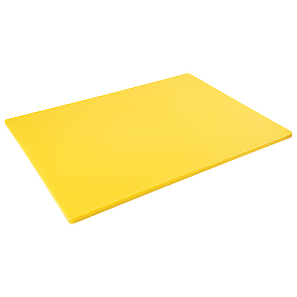 Restaurantware Chef 101 Yellow Plastic Cutting Board - 24" X 18" - 10 Count Box