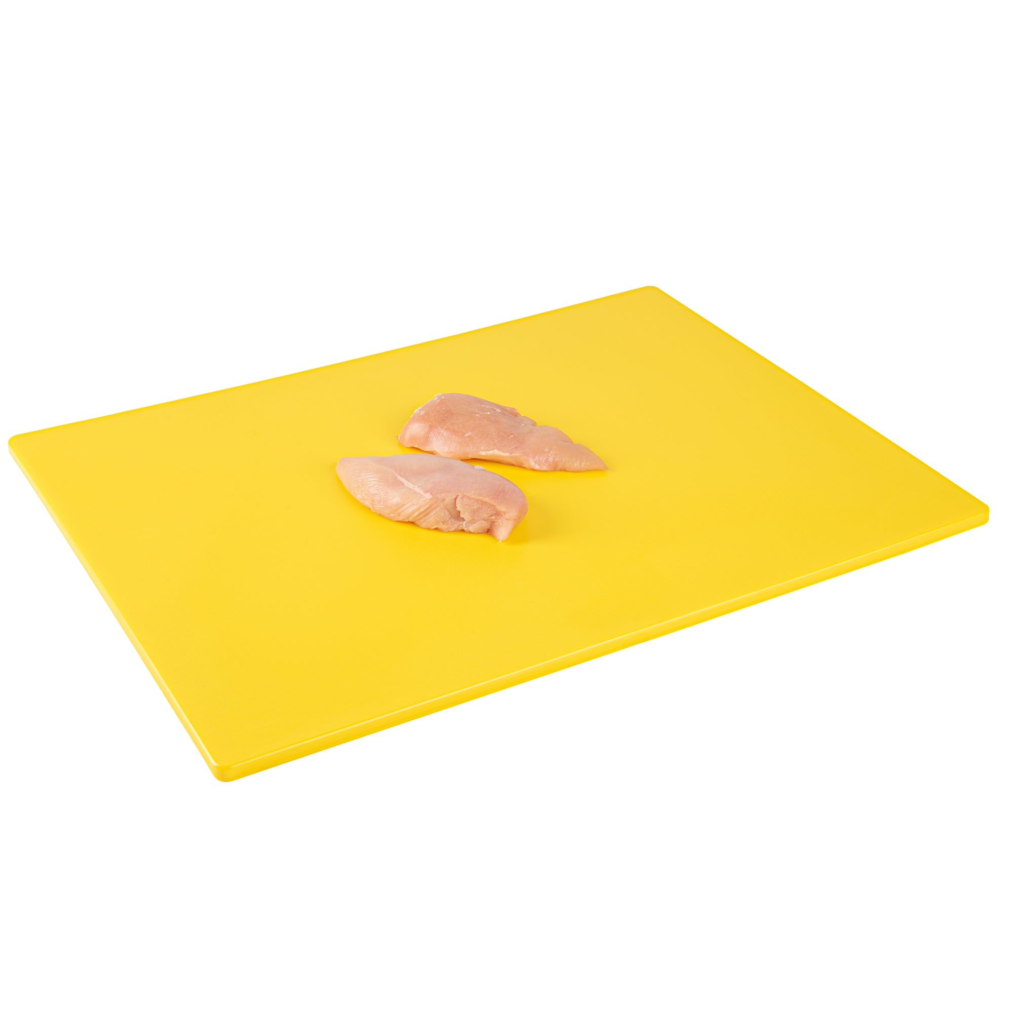 Restaurantware Chef 101 Yellow Plastic Cutting Board - 24" X 18" - 10 Count Box
