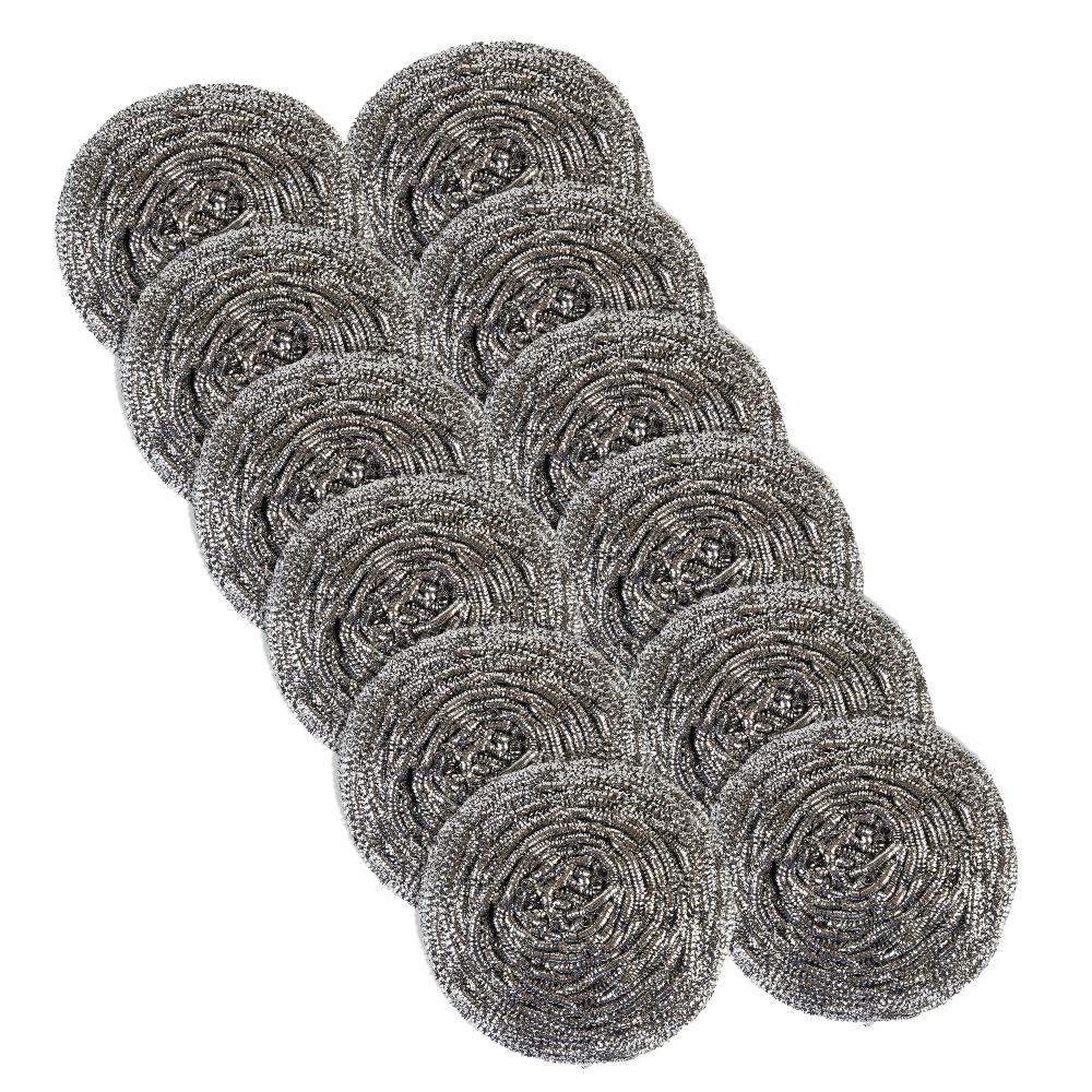 restaurantware Clean Tek Professional 100g Stainless Steel Scrubber - 100 count box