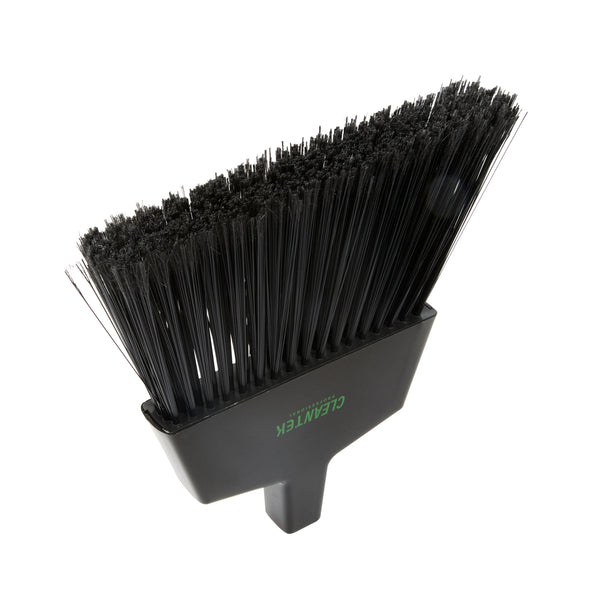 Restaurantware Clean Tek Professional 11 3/4" Black Plastic Angled Broom Head - 1 Count Box