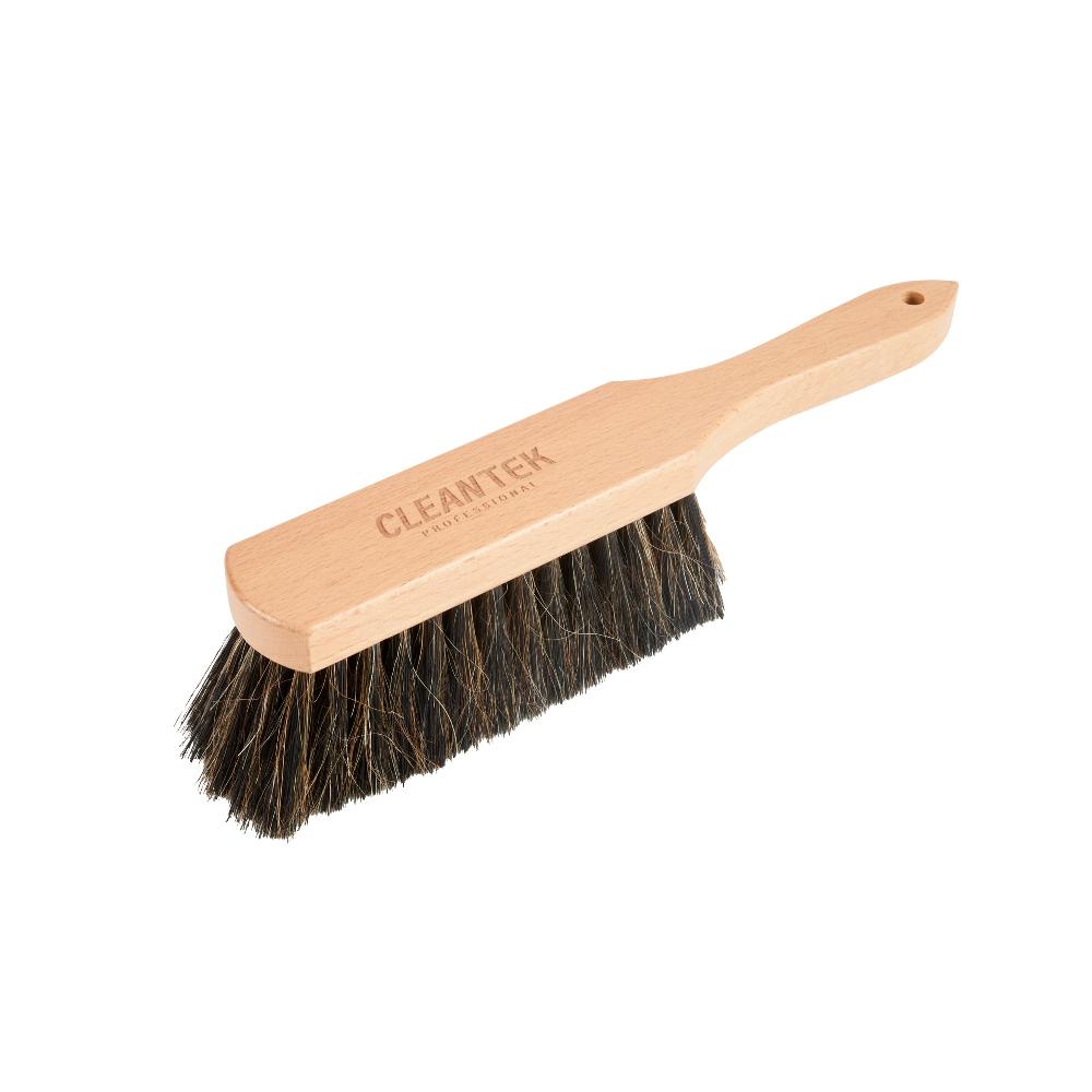 restaurantware Clean Tek Professional 12" Wood Counter Brush - with Unflagged Horsehair Bristles - 1 count box