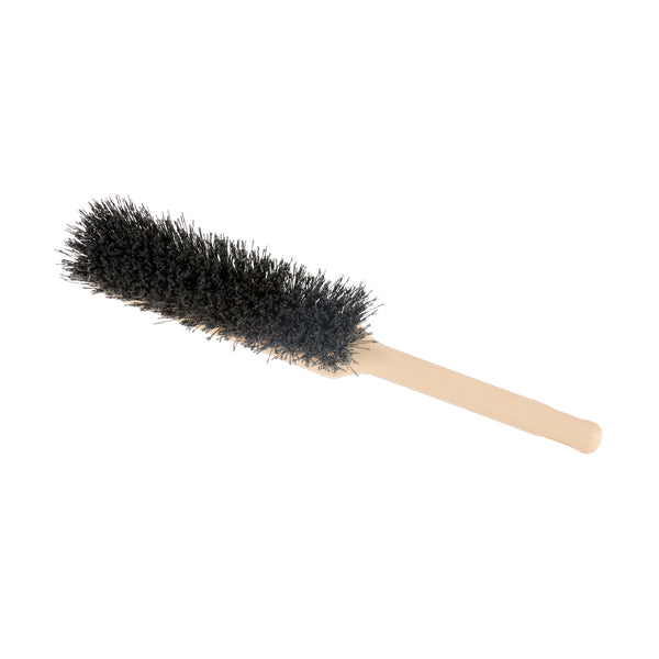 Restaurantware Clean Tek Professional 13 3/4" Beige Plastic Counter Brush - With Black Flagged Bristles - 1 Count Box