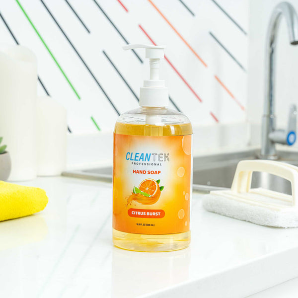 Restaurantware Clean Tek Professional 16.9 Fl. Oz Liquid Hand Soap - Citrus Burst - 24 Count Box