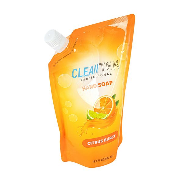 Restaurantware Clean Tek Professional 16.9 Fl. Oz Liquid Hand Soap Refill - Citrus Burst - 24 Count Box