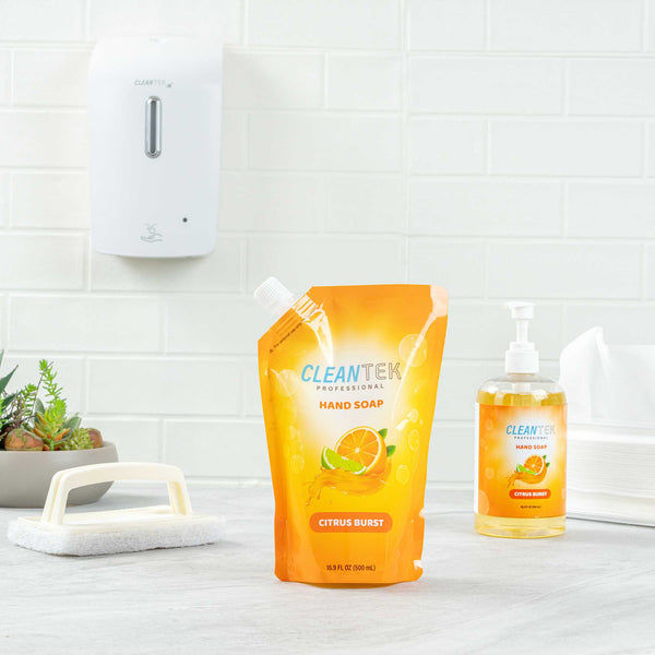 Restaurantware Clean Tek Professional 16.9 Fl. Oz Liquid Hand Soap Refill - Citrus Burst - 24 Count Box