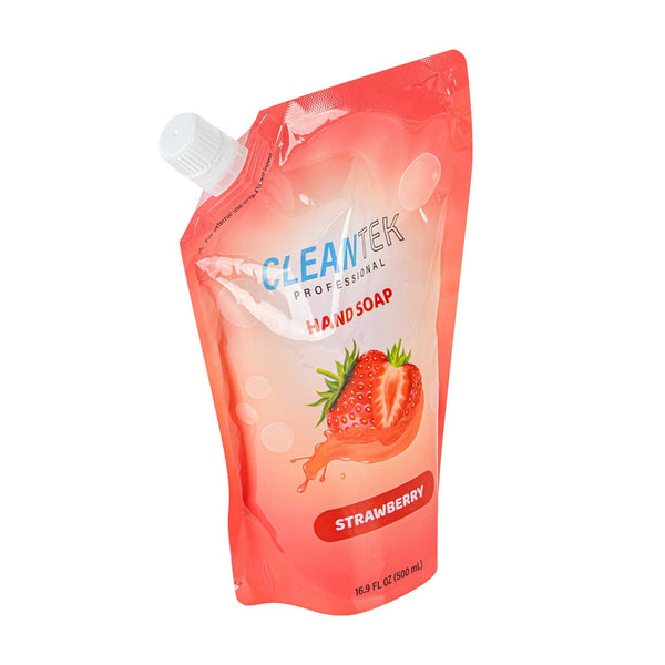 Restaurantware Clean Tek Professional 16.9 Fl. Oz Liquid Hand Soap Refill - Strawberry - 24 Count Box