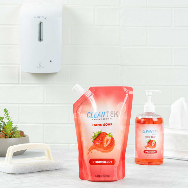 Restaurantware Clean Tek Professional 16.9 Fl. Oz Liquid Hand Soap Refill - Strawberry - 24 Count Box