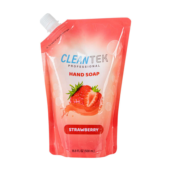 Restaurantware Clean Tek Professional 16.9 Fl. Oz Liquid Hand Soap Refill - Strawberry - 24 Count Box