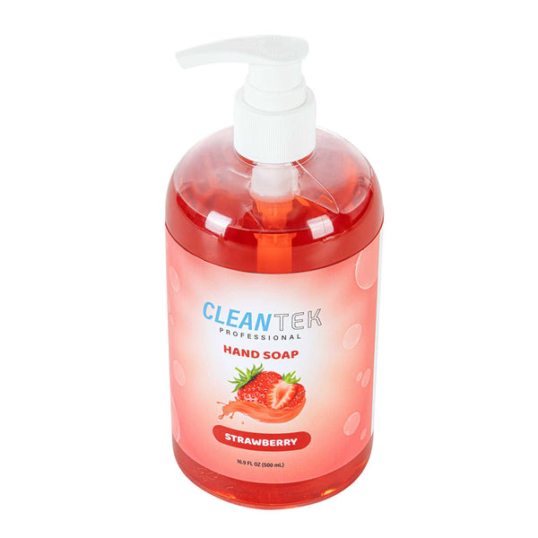 Restaurantware Clean Tek Professional 16.9 Fl. Oz Liquid Hand Soap - Strawberry - 24 Count Box
