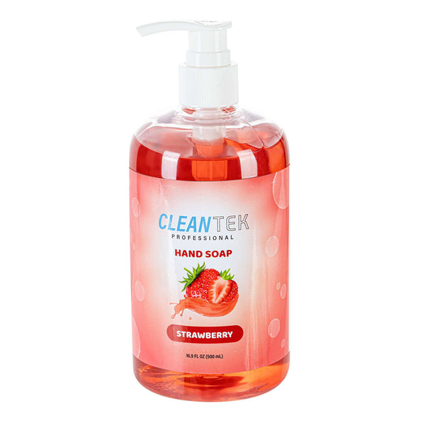 Restaurantware Clean Tek Professional 16.9 Fl. Oz Liquid Hand Soap - Strawberry - 24 Count Box