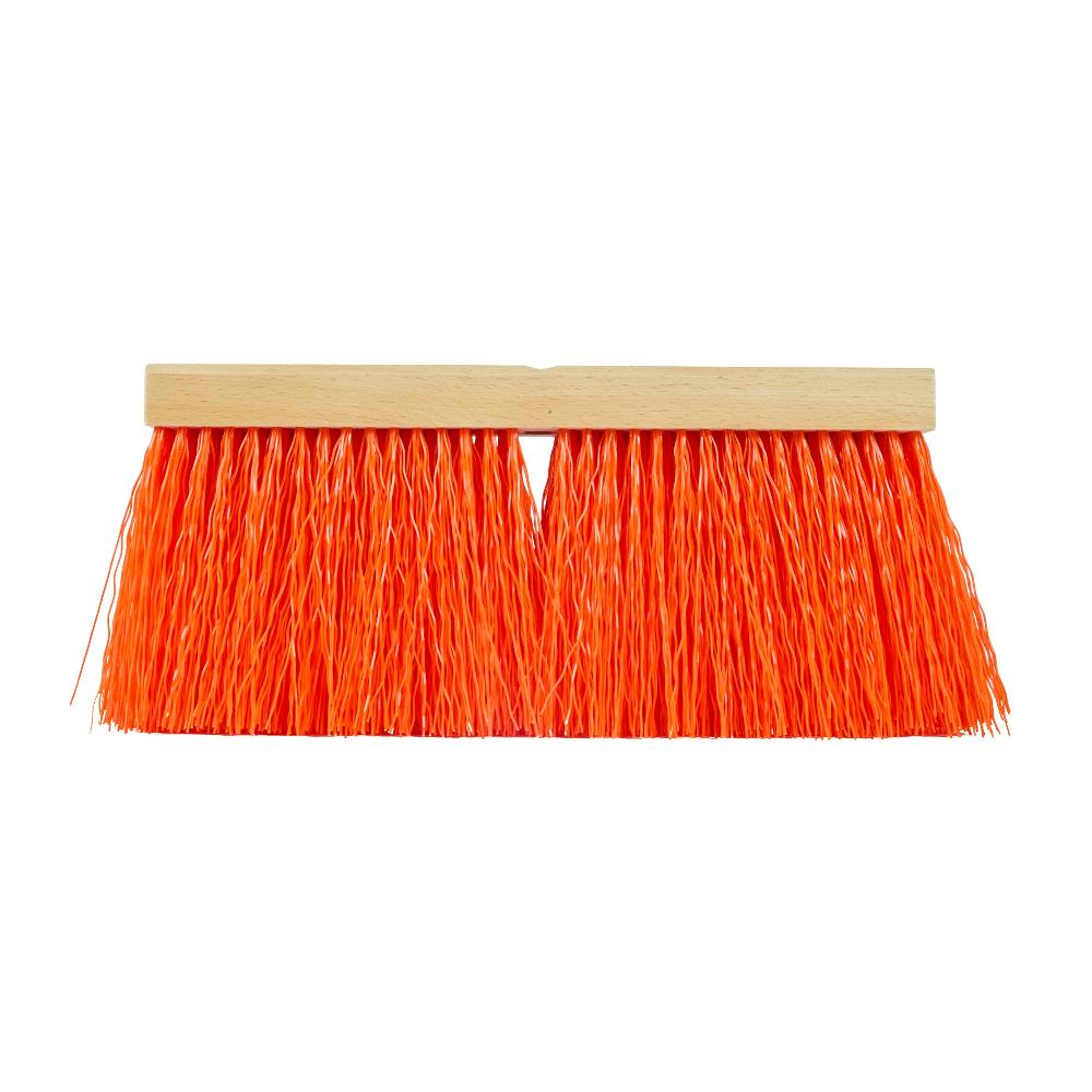 restaurantware Clean Tek Professional 16" Hardwood Street / Push Broom Head - with Heavy Unflagged Bristles - 1 count box