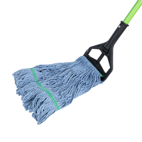 Restaurantware Clean Tek Professional 16 Oz Blue Cotton Blend Heavy Duty Wet Mop Head - With 1 1/4" Headband- 1 Count Box
