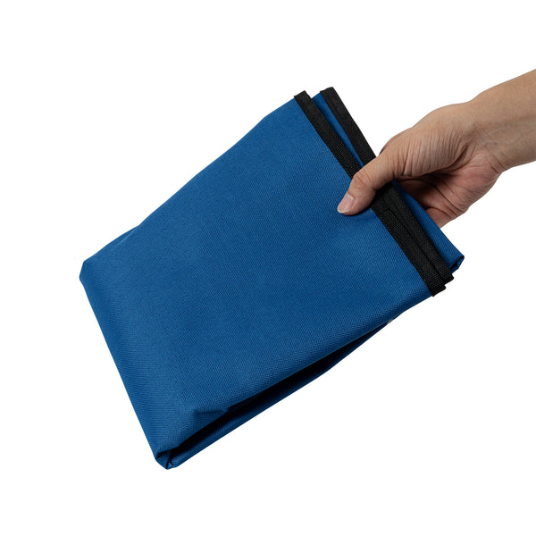 Restaurantware Clean Tek Professional 18 Gal Blue Plastic Bag - For 3-Shelf Janitor Cart With Zipper - 1 Count Box
