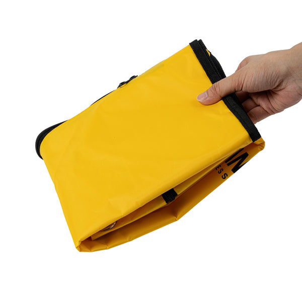 Restaurantware Clean Tek Professional 18 Gal Yellow Plastic Bag - For 3-Shelf Janitor Cart With Zipper - 1 Count Box