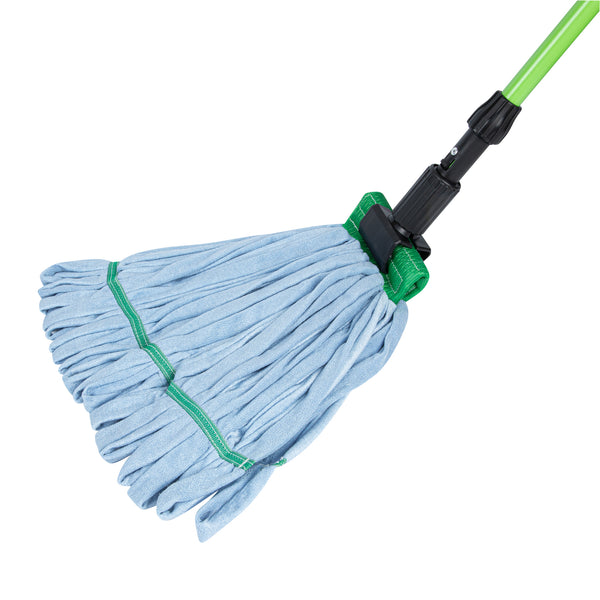 Restaurantware Clean Tek Professional 18 Oz Blue Microfiber Heavy Duty Wet Mop Head - With 5" Headband- 1 Count Box